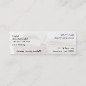 Lesezeichen-Visitenkarte für alte Bücher Mini Visitenkarte (Rückseite)