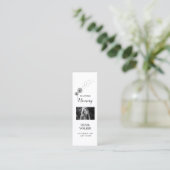 Lesezeichen-Vorlage für Beerdigung, Beerdigungswah Mini Visitenkarte (Stehend Vorderseite)