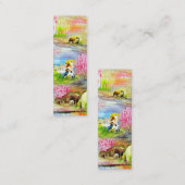 Lesezeichen Wasserfarbe Mini Visitenkarte (Vorne/Hinten)