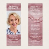 Lesezeichen zum Gedenken an die Rose des Lebens (Vorne & Hinten)