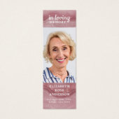 Lesezeichen zum Gedenken an die Rose des Lebens (Vorderseite)