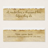 Lesezeichen zum Vintagen Papiereffekt (Vorne & Hinten)