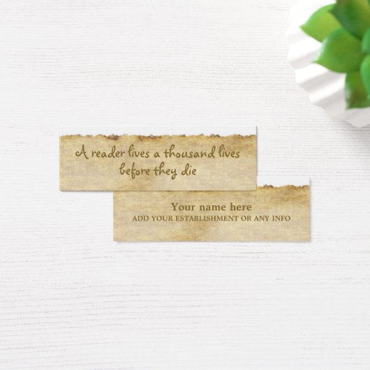 Lesezeichen zum Vintagen Papiereffekt (Schreibtisch)