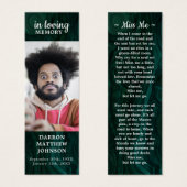 Lesezeichen zur Beerdigung von Gedächtnistraining- (Vorne & Hinten)