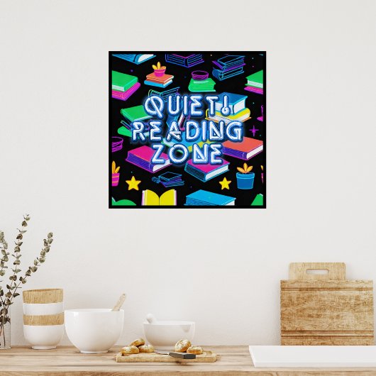 Lesezone farbig poster (Küche)