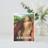 Leshan Giant Buddha China Travel Postkarte (Stehend Vorderseite)