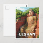 Leshan Giant Buddha China Travel Postkarte (Vorne/Hinten)