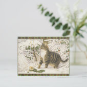 Lesley Anne Ivory Christmas Cat Postcard Postkarte (Stehend Vorderseite)
