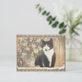 Lesley Anne Ivory Christmas Cat Postcard Postkarte (Stehend Vorderseite)