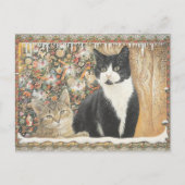 Lesley Anne Ivory Christmas Cat Postcard Postkarte (Vorderseite)