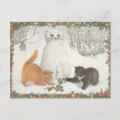 Lesley Anne Ivory Christmas Cat Postcard Postkarte (Vorderseite)
