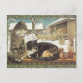 LESLEY ANNE IVORYS CHRISTMAS CAT POSTCARD POSTKARTE (Vorderseite)