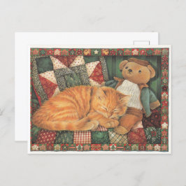 LESLEY ANNE IVORYS CHRISTMAS CAT POSTCARD POSTKARTE
