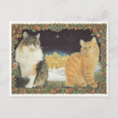LESLEY ANNE IVORYS CHRISTMAS CAT POSTCARD POSTKARTE (Vorderseite)