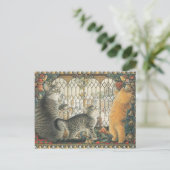 LESLEY ANNE IVORYS CHRISTMAS CAT POSTCARD POSTKARTE (Stehend Vorderseite)