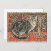 LESLEY ANNE IVORYS CHRISTMAS CAT POSTCARD POSTKARTE (Vorne/Hinten)