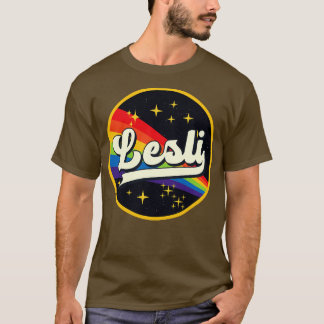 Lesli Regenbogen im Vintagen Stil T-Shirt