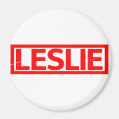 Leslie Briefmarke Magnet (Vorne)