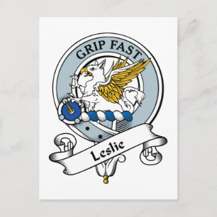Leslie Clan Abzeichen Postkarte
