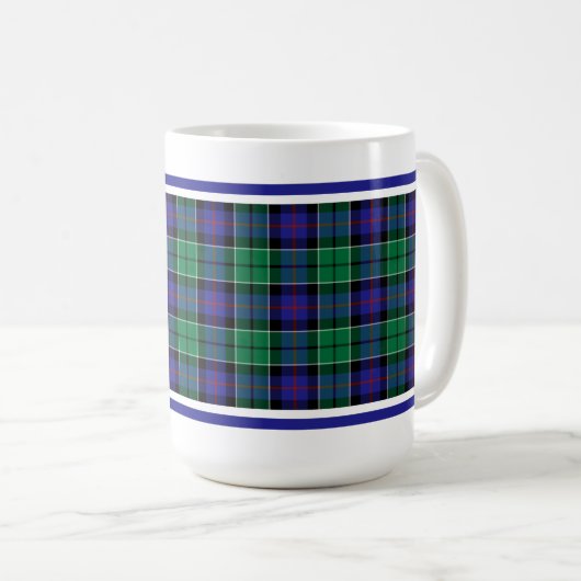 Leslie Clan Hunting Tartan Kaffeetasse (VorderseiteRechts)