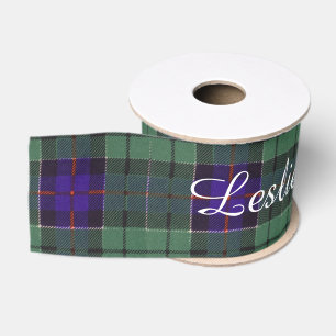 Leslie-Clan karierter schottischer Tartan Ripsband