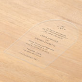 Leslie Classic Monogram Elegant Wedding Acryleinladungen (Ablage )