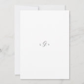 Leslie Classic Monogram Elegant Wedding Einladung (Rückseite)