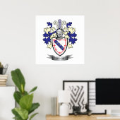 Leslie Family Crest Coat of Arms Poster (Heimbüro)