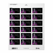 "Leslie" Gotische Gitarrenmärchen Adressaufkleber (Vorne)