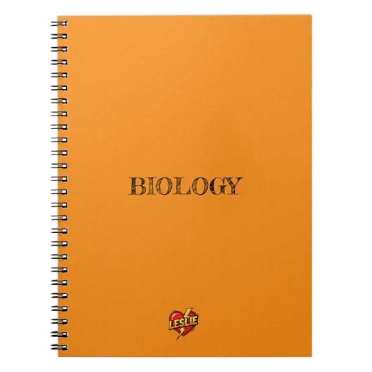 Leslie Herz Orange Notizblock (Vorderseite)