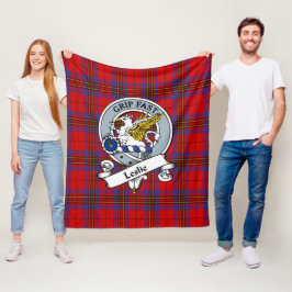 Leslie Modern Clan Abzeichen Tartan Kariert Fleecedecke