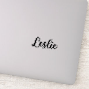 Leslie Name - Handgeschriebene Kalligrafie Aufkleber