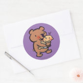 Leslie Patricelli Big Brown Bear Hug Runder Aufkleber (Umschlag)