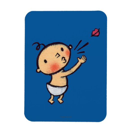 Leslie Patricelli Blow a Kiss Baby Magnet (Vertikal)