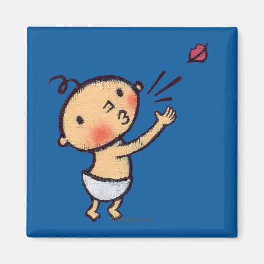Leslie Patricelli Blow a Kiss Baby Magnet (Vorne)