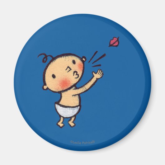 Leslie Patricelli Blow a Kiss Baby Magnet (Vorne)