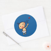 Leslie Patricelli Blow a Kiss Baby Runder Aufkleber (Umschlag)