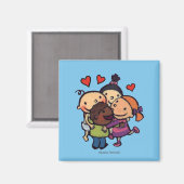 Leslie Patricelli Group Hug mit Freunden Magnet (Vorderseite/Rückseite)