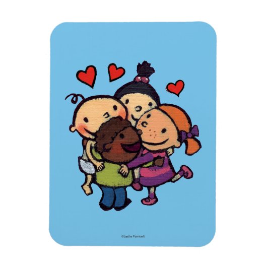 Leslie Patricelli Group Hug mit Freunden Magnet (Vertikal)