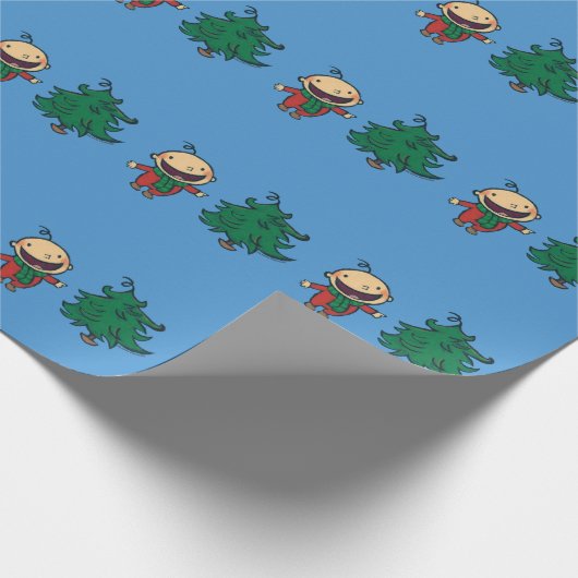 Leslie Patricellis Baby wählt einen Weihnachtsbaum Geschenkpapier (Ecke)