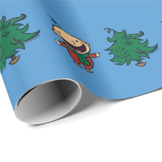 Leslie Patricellis Baby wählt einen Weihnachtsbaum Geschenkpapier (Rolleneckpunkt)