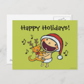 Leslie Patricelli's Fa La Baby Feiertagspostkarte (Vorne/Hinten)