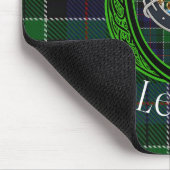 Leslie Scottish Clan Tartan and Crest Mousepad (Ecke)