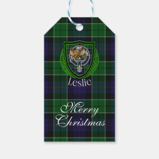 Leslie Scottish Clan Tartan & Crest Geschenkanhänger