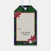 Leslie Scottish Clan Tartan & Crest Geschenkanhänger (Rückseite)