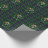 Leslie Scottish Clan Tartan & Crest Geschenkpapier (Ecke)