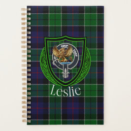 Leslie Scottish Clan Tartan & Crest Planer
