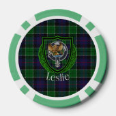 Leslie Scottish Clan Tartan & Crest Pokerchips (Rückseite)