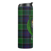 Leslie Scottish Clan Tartan & Crest Thermosbecher (Nach links gedreht)