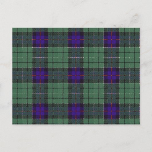 Leslie Scottish Tartan Muster Postkarte (Vorderseite)